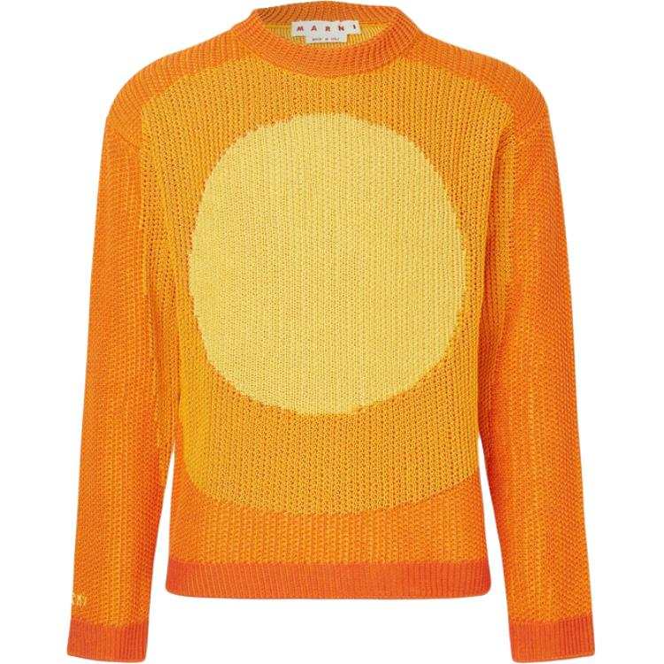 MARNI MARNI Sweaters Men's Orange Crew Neck Moderate