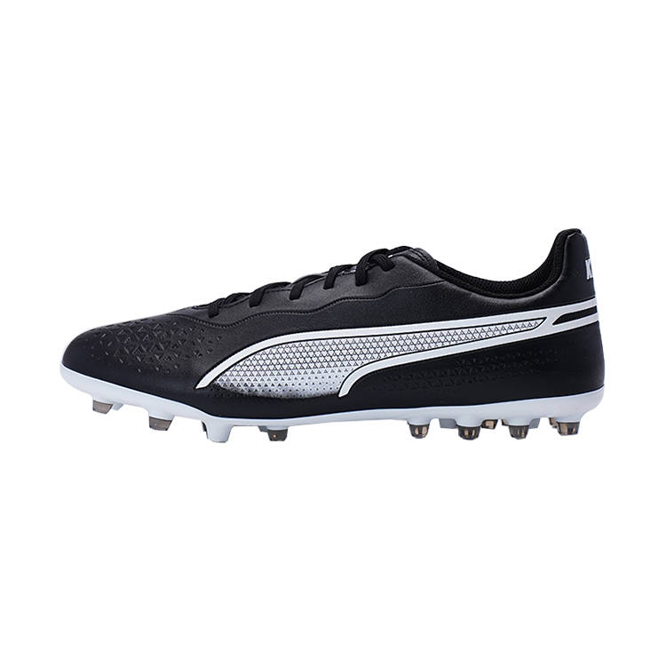 PUMA KING MATCH MG Multi Ground Artificial Turf Fabric Abrasion Resistant Soccer Shoes Men's Black