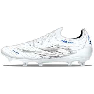 Saibi FG Firm Ground Artificial Turf Cushioning, Wear Resistant Soccer Shoes Unisex White