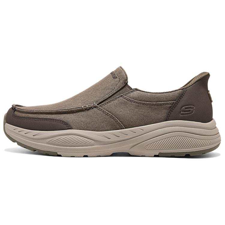 Skechers Slip Ins Abrasion Resistant Low top Casual Shoes Men's Brown