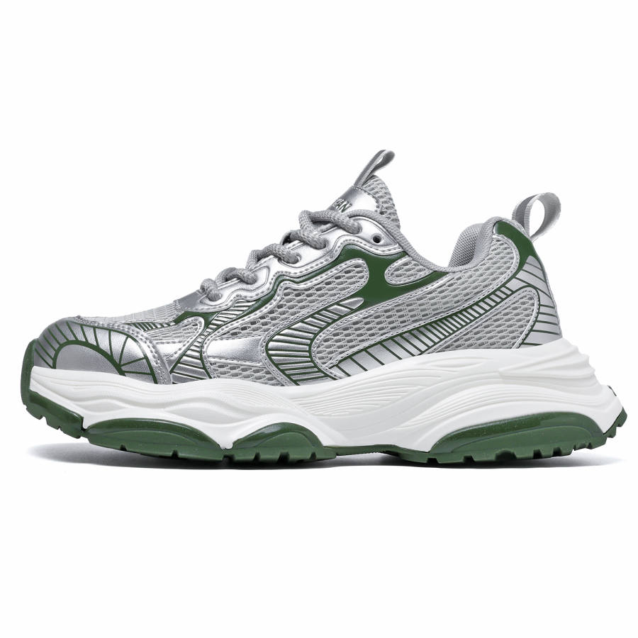 CEDAR HAN Air Cushion Casual Shoes Cushioning Rebound Low top Casual Shoes Men's Dark Pine Green