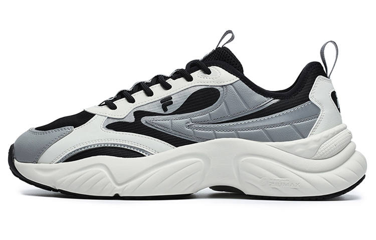 FILA FUSION Conch Textile, Leather Low top Casual Shoes Men's Black Gray