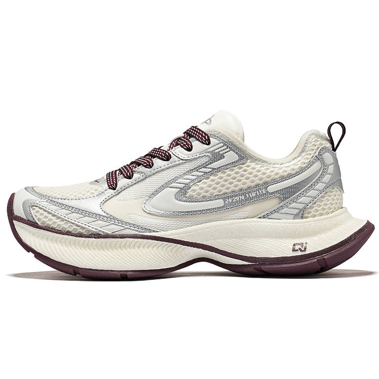 Erke Nova Wear resistant And Lightweight Low top Casual Shoes Women's Microcrystal White Bright Silver