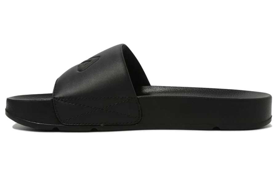 FILA Drifter Outerwear Rubber Sole Abrasion Resistant Abrasion Resistant Slide Slippers Unisex Black Korean Style
