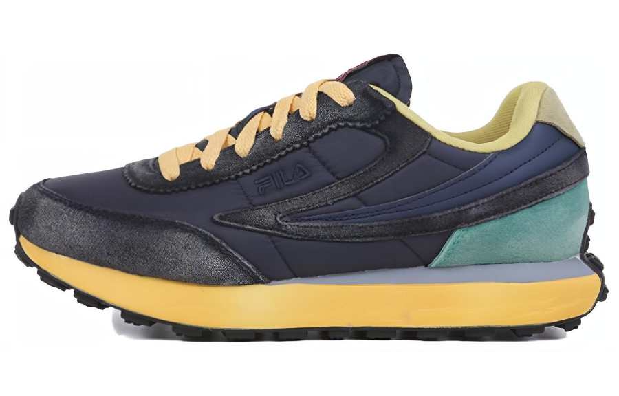 FILA Pontino Washing Low Top Running Shoes Black/Blue/Yellow