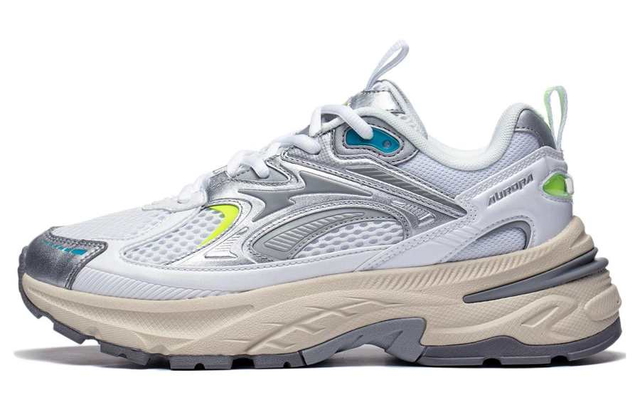 Li-Ning Li Ning Aurora 2K Abrasion Resistant Low top Casual Shoes Women's Silver White