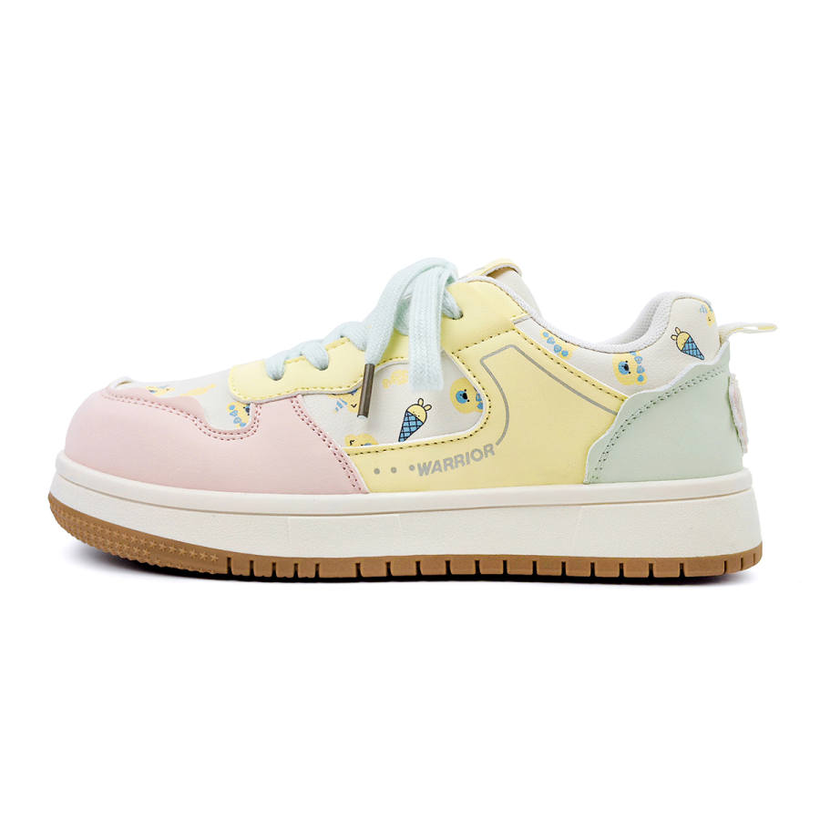 WARRIOR Cute White Shoes, Korean Style, Campus Style Height Increasing Abrasion Resistant Lightweight Low top