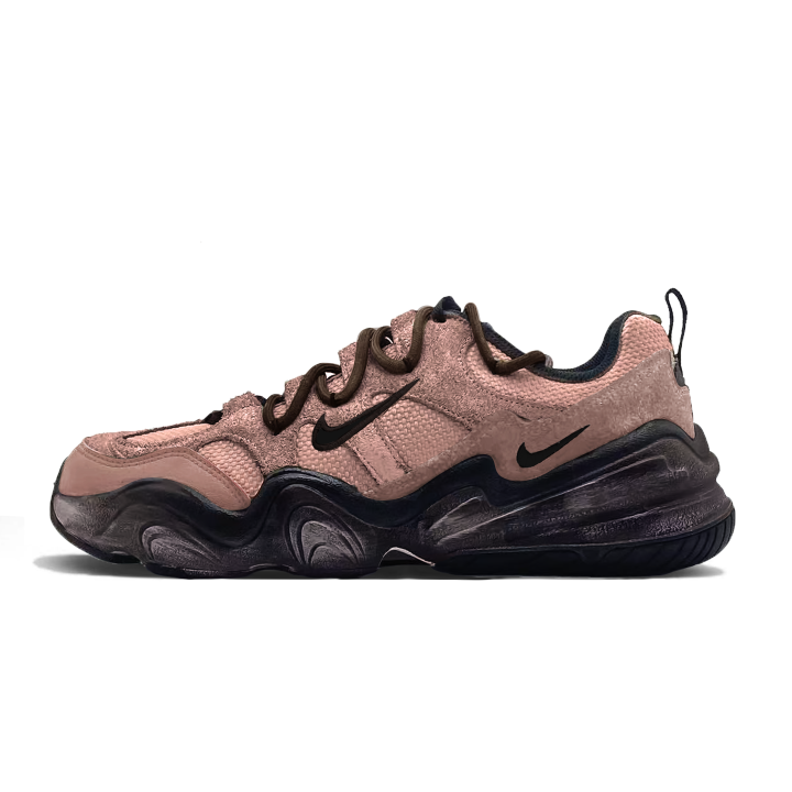 Nike Nike Tech Hera Blush Pink Lava Abrasion Resistant Abrasion Resistant Low top Casual Shoes Men's Black Pink