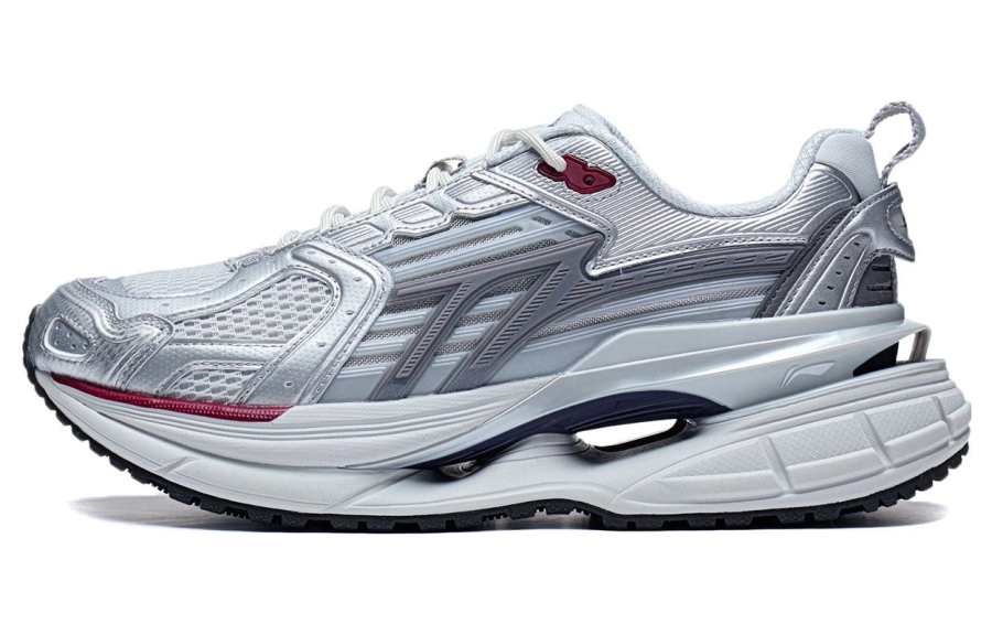 Li-Ning Li Ning Comet 5 Comfortable Slip Resistant Abrasion Resistant Low top Casual Shoes Men's Silver