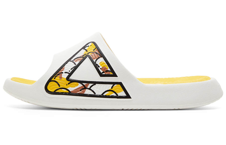 PEAK Tai Ji1.0 Cushioning Antibacterial Cushioning Antibacterial Slide Slippers Men's Ivory Yellow