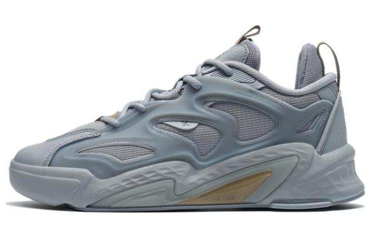 XTEP Fabric Slip Resistant Abrasion Resistant Low top Casual Shoes Men's Gray