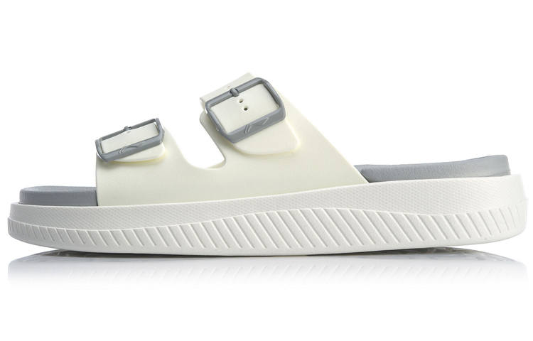 Li-Ning Li Ning Clap Comfortable EVA Quiet Slide Slippers Men's Standard White