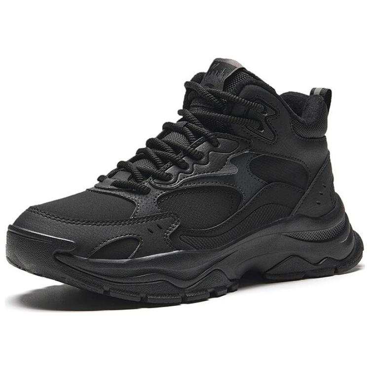 Anta Slip Resistant Abrasion Resistant Mid top Casual Shoes Women's Black Gray