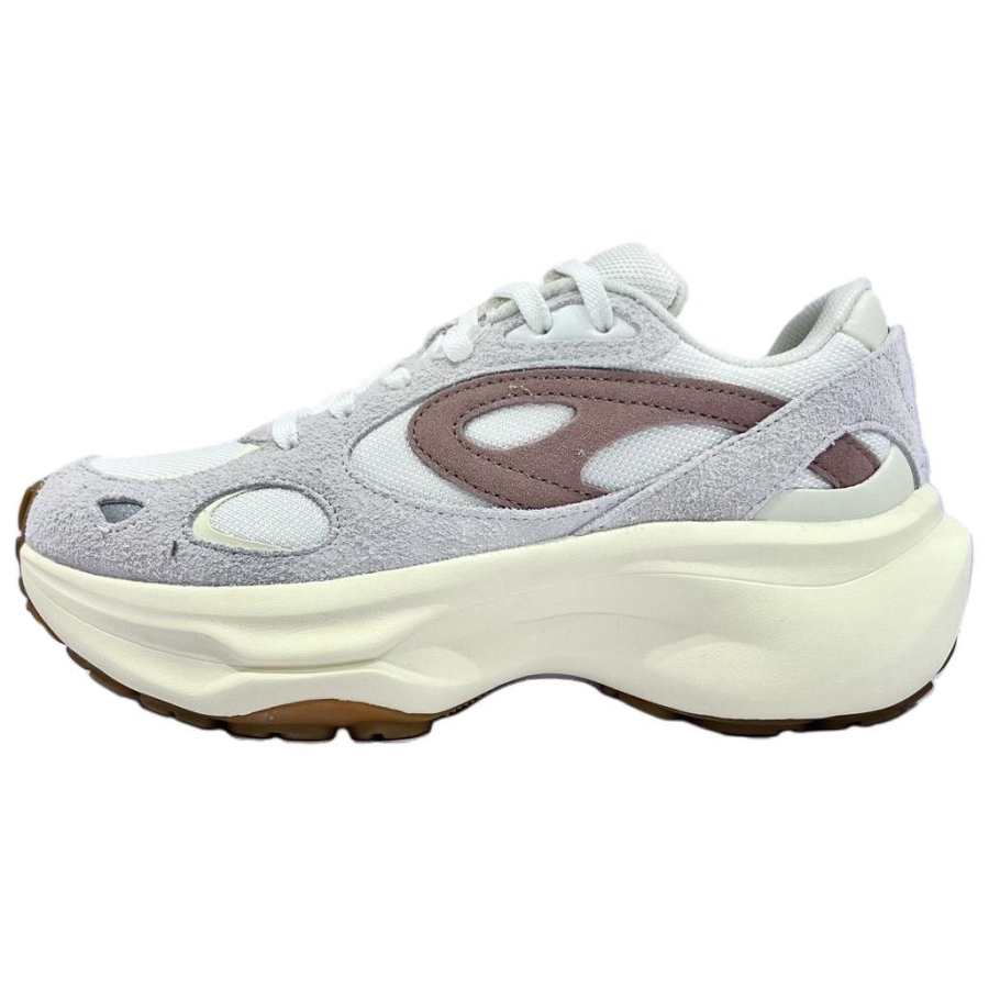 ANTA SNEAKERVERSE Slip Resistant Abrasion Resistant Low top Casual Shoes Women's White Gray Brown