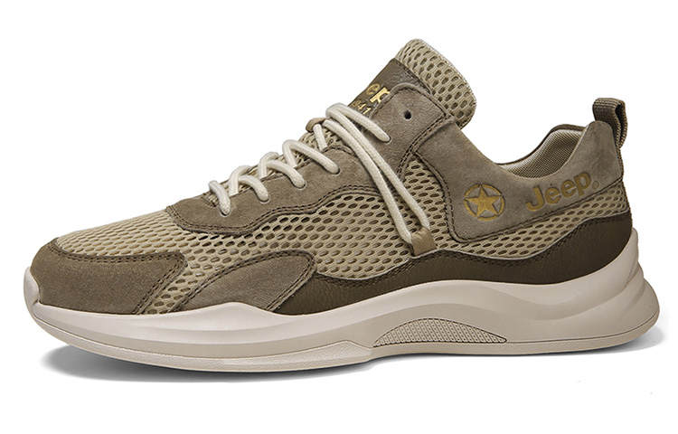 Jeep Mesh Low top Casual Shoes Men's Khaki