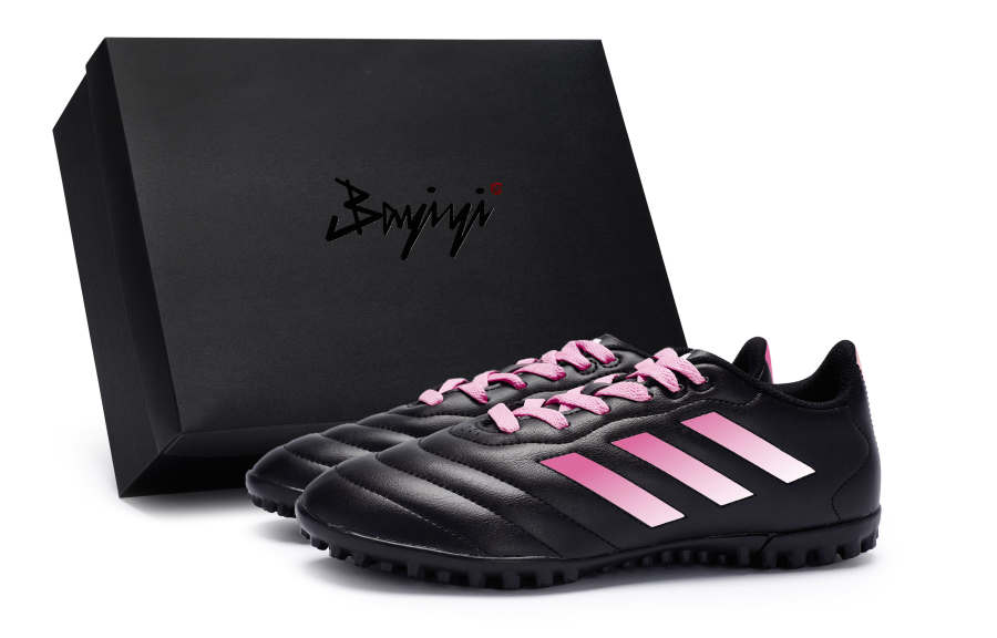 Adidas Adidas GOLETTO VII TF Turf Microfiber Abrasion Resistant Abrasion Resistant Soccer Shoes Unisex Black Rose Red