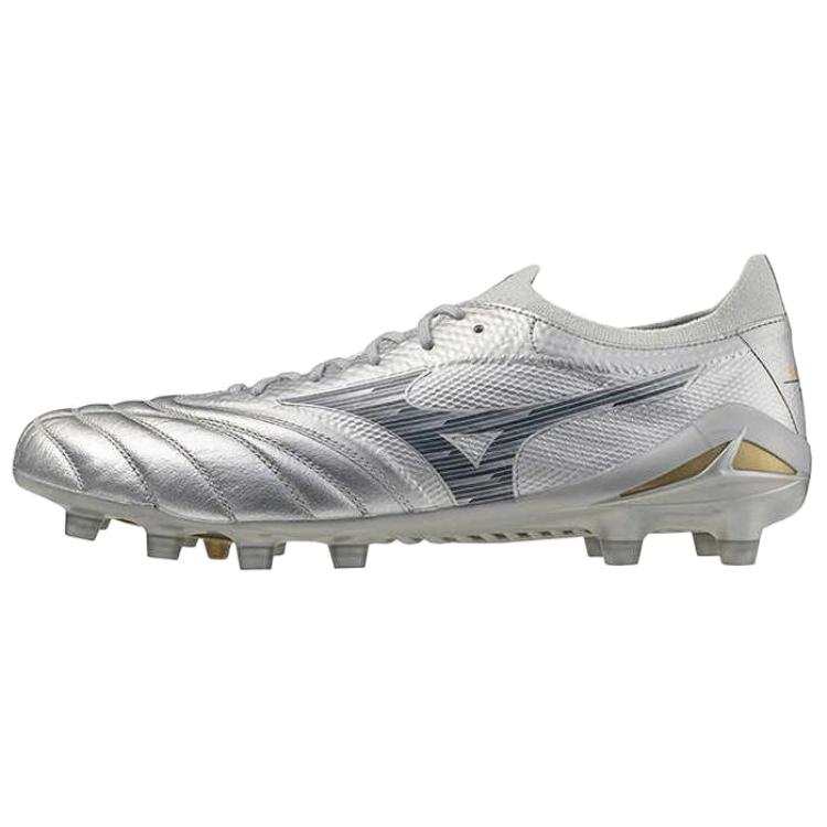 Mizuno Morelia Neo 4 Cushioning Slip Resistant Abrasion Resistant Soccer Shoes Men's Silver