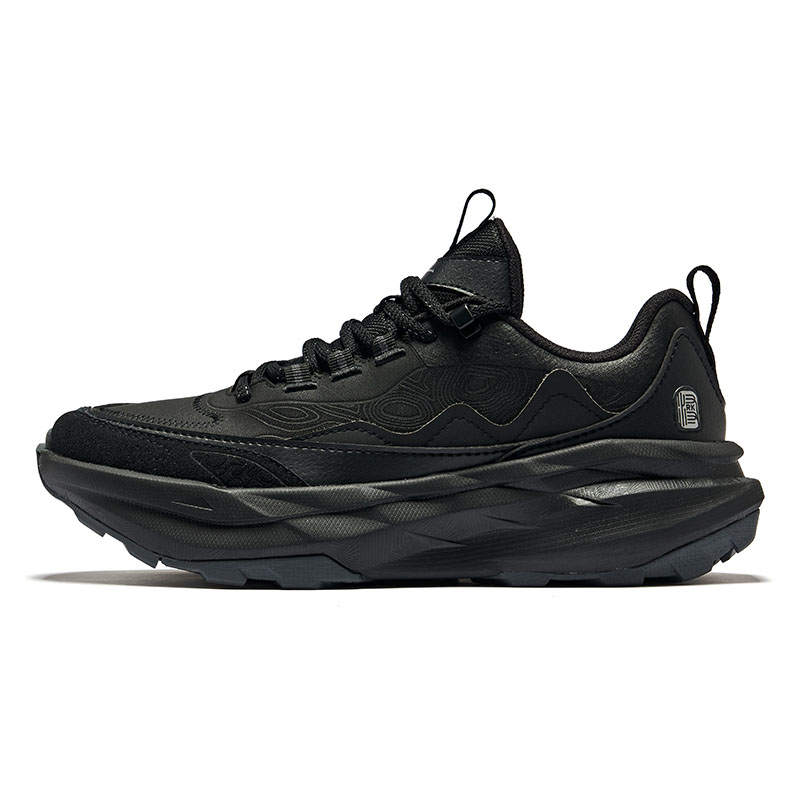 Erke Kunlun 2 Abrasion Resistant Breathable Abrasion Resistant Breathable Low top Casual Shoes Men's Jet Black