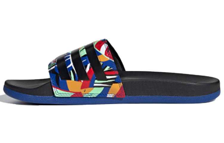 Adidas Adidas Adilette Comfort 'Farm Rio Prints Black Royal Blue' Women's