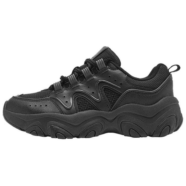 QIAODAN Synthetic Leather Slip Resistant, Abrasion Resistant, Lightweight Low top Casual Shoes Women's Black