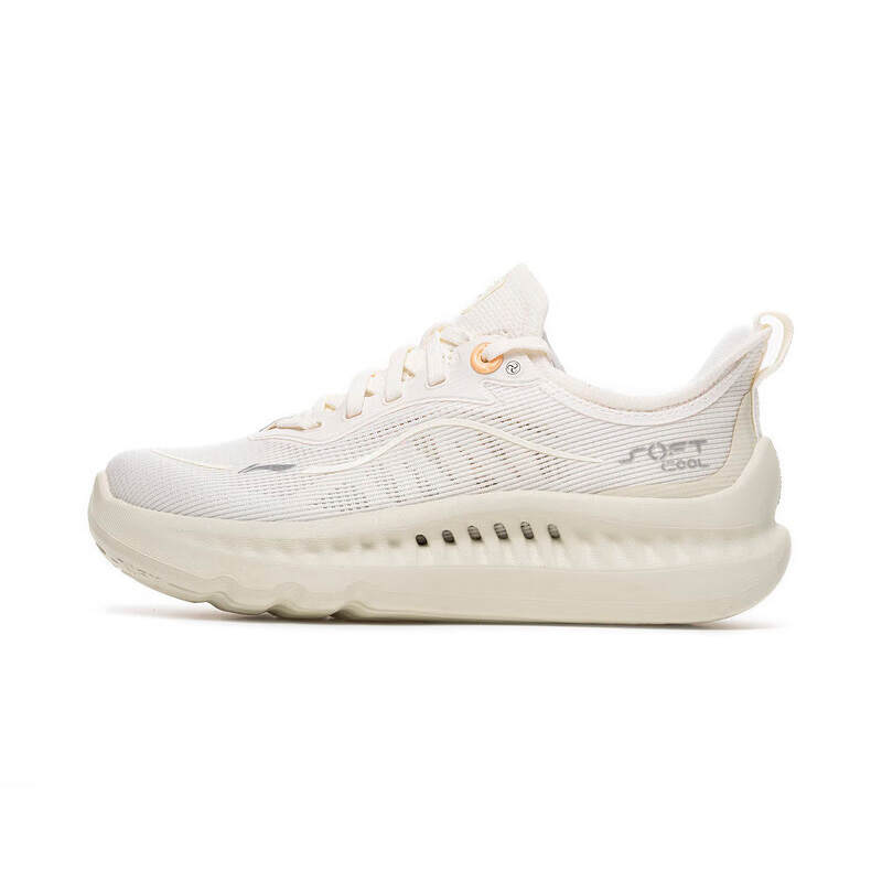 Li-Ning Li Ning SOFT COOL 2 Cushioning Abrasion Resistant Breathable Lightweight Low top Casual Shoes Women's Ivory