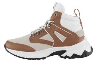 BOGNER Leather High top Sports Casual Shoes Men's Brown White