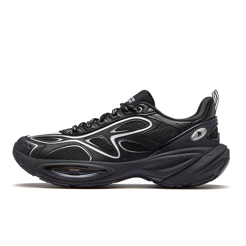 FILA FUSION BUZZARD II Meteorite Shoes 2 Low top Casual Shoes Men's Black Silver