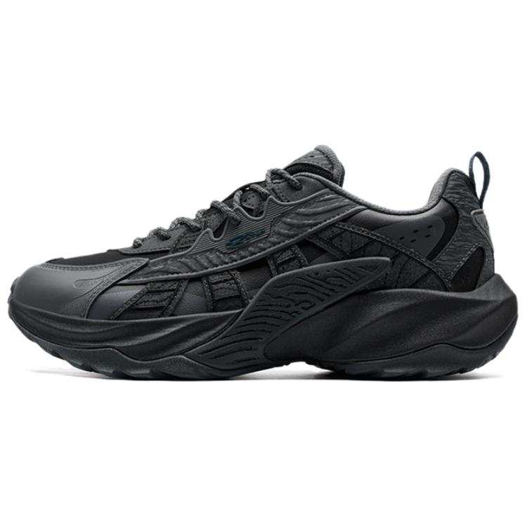 XTEP Abrasion Resistant Slip Resistant Low top Casual Shoes Men's Black