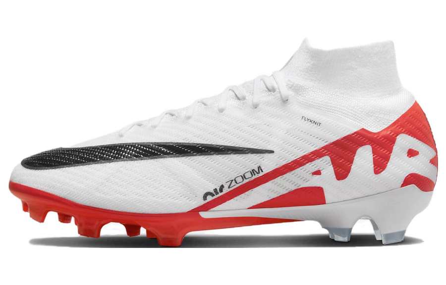 Nike Nike Mercurial Superfly 9 FG Firm Ground Natural Grass Soccer Shoes Unisex White Black Red