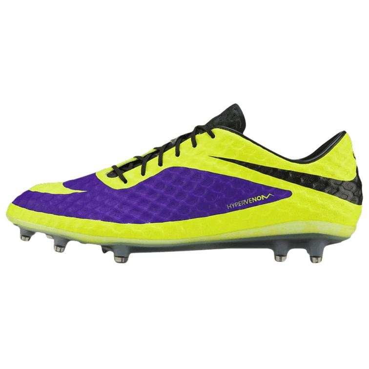 Nike Nike HyperVenom Phantom Abrasion Resistant Soccer Shoes Unisex Purple Yellow