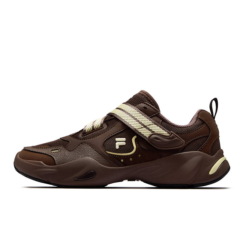 FILA FUSION EVA SLIM Waterdrop Shoes Textile, Synthetic Leather Low top Casual Shoes Women's Brown Yellow