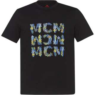 MCM T Shirts Unisex Black Crew Neck Moderate
