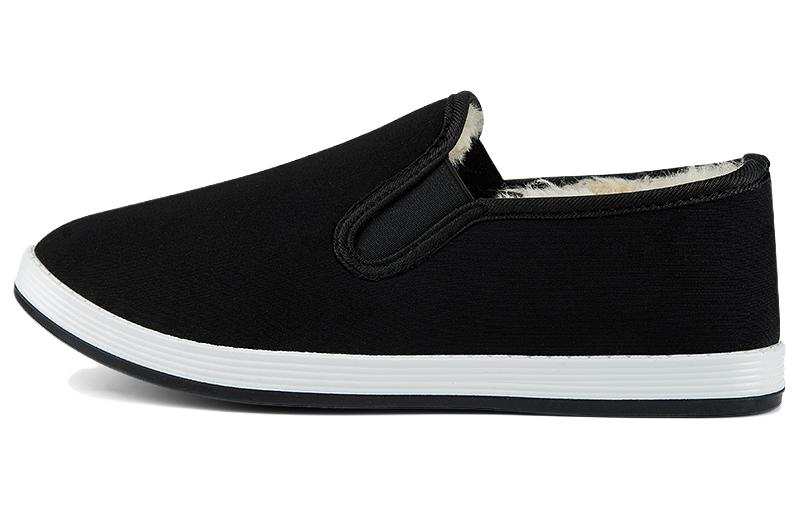Warrior Thickened And Fleece Lined, Thermal Lining, Soft And Comfortable Low top Casual Shoes Men's Black