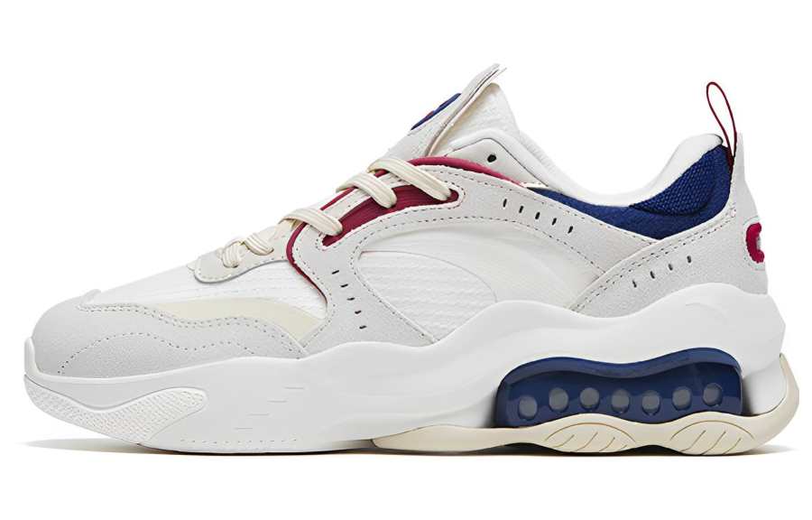 Anta Qiyuan 982 Cushioning Abrasion Resistant Lightweight Low top Sports Casual Shoes Women's White Gray Blue