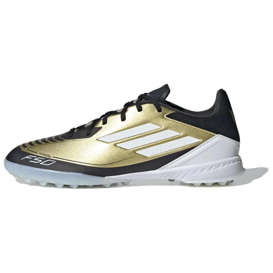 Adidas Adidas F50 League Comfortable And Lightweight TF Turf Artificial Turf Soccer Shoes Unisex Black Gold