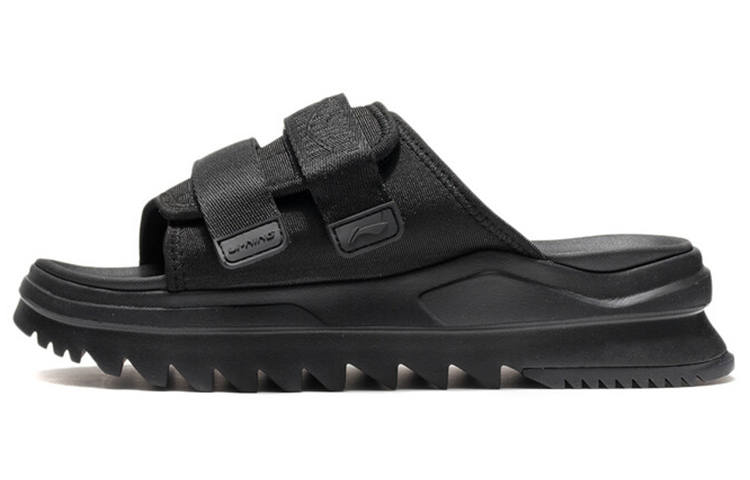 Li-Ning Li Ning CF Tracing Rubber Sole Quiet Slide Slippers Women's Black