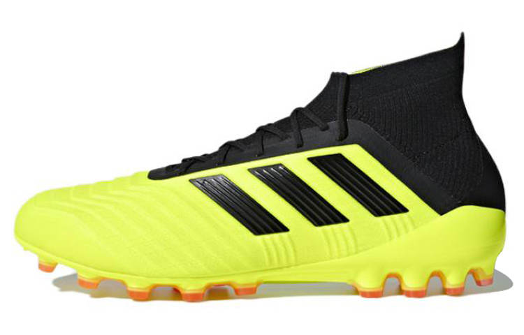 Adidas Adidas Predator 18.1 AG Cushioning Slip Resistant Abrasion Resistant Soccer Shoes Yellow Black