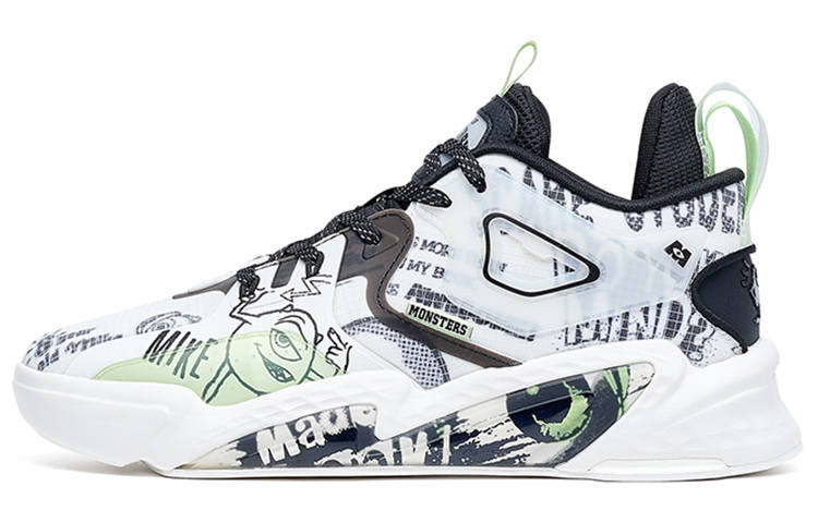 XTEP Fengxing 2.0 Platform Slip Resistant Abrasion Resistant High top Sports Casual Shoes Men's White Black Green