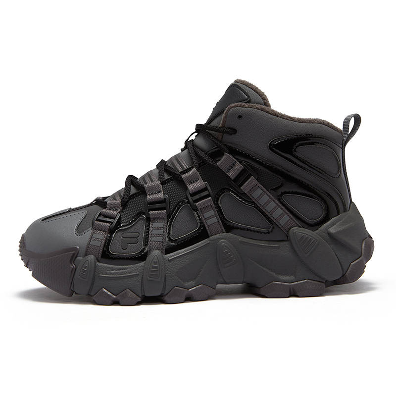 FILA FUSION EXOCET Mountains Shoes Versatile Abrasion Resistant High top Casual Shoes Women's Black Gray