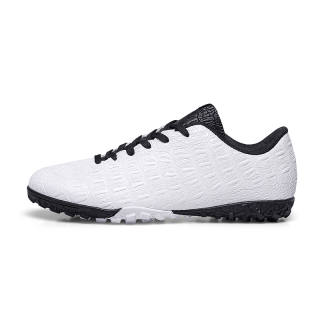 SHUANGDING Soccer Shoes Unisex Low Top Black/Aqua