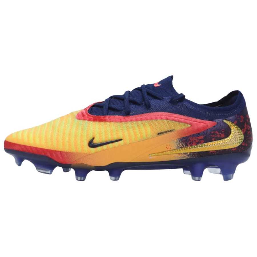 Nike Nike Phantom 6 FG Firm Ground Slip Resistant Abrasion Resistant Soccer Shoes Unisex Yellow