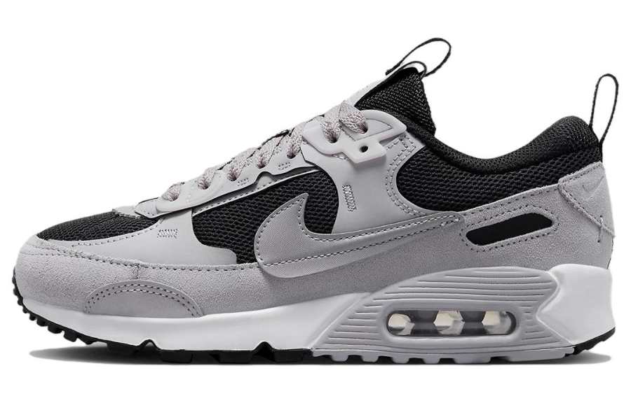 Nike Nike Air Max 90 FUTURA Leather Multicolor Abrasion Resistant Breathable Low top Casual Shoes Women's Gray Black