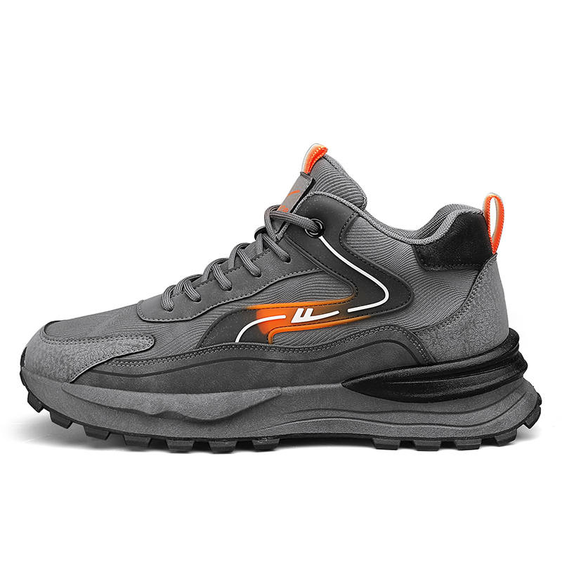 Warrior Cushioning Lightweight Cushioning Lightweight Mid top Casual Shoes Men's Gray Black