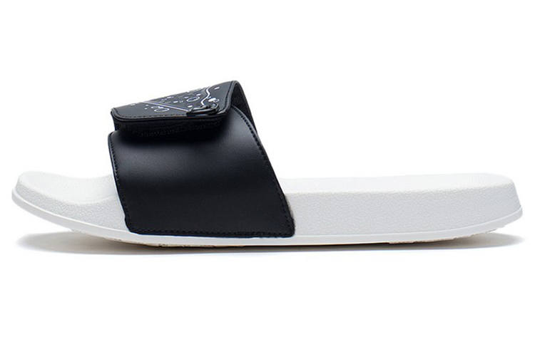 Li-Ning Li Ning LN Slipper Rubber Sole Slide Slippers Men's Black White