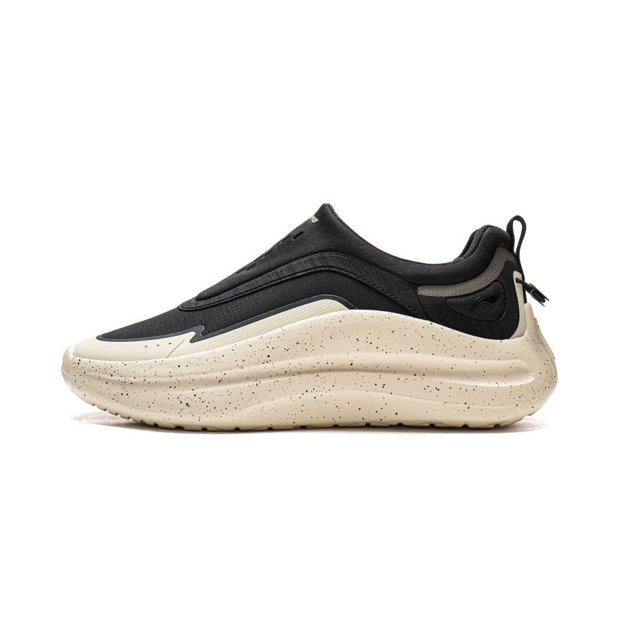 Li-Ning Li Ning Cloud Wave Lycra Low top Casual Shoes Men's Black Dune Khaki