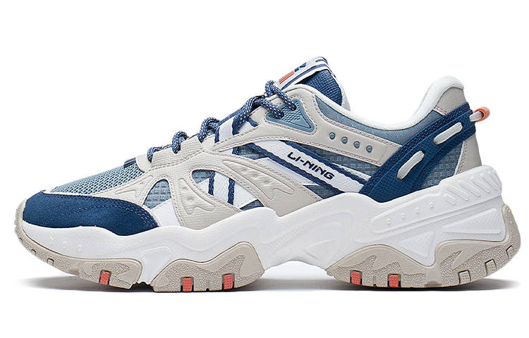 Li-Ning Li Ning Casual Shoes Men's Low Top Turbulent Blue/Lead Gray Green/Cloud Rain Gray