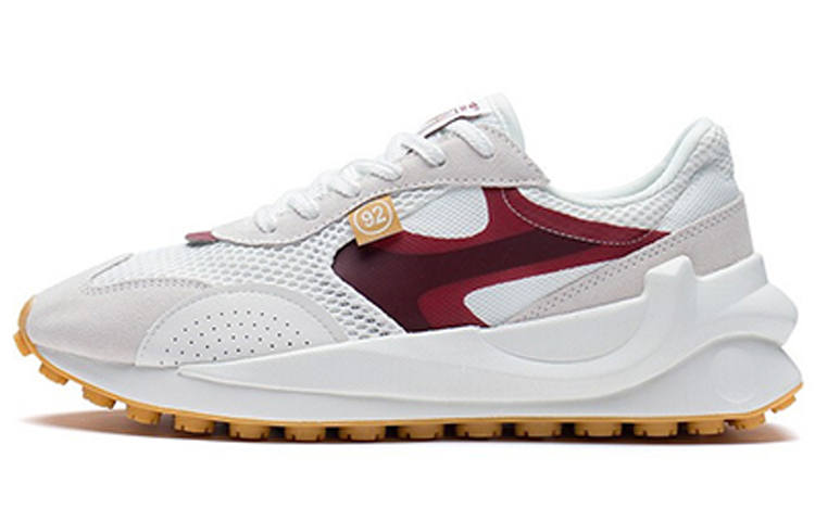 Li-Ning Li Ning Square Fabric Classic Cushioning Breathable Low top Sports Casual Shoes Women's White Red