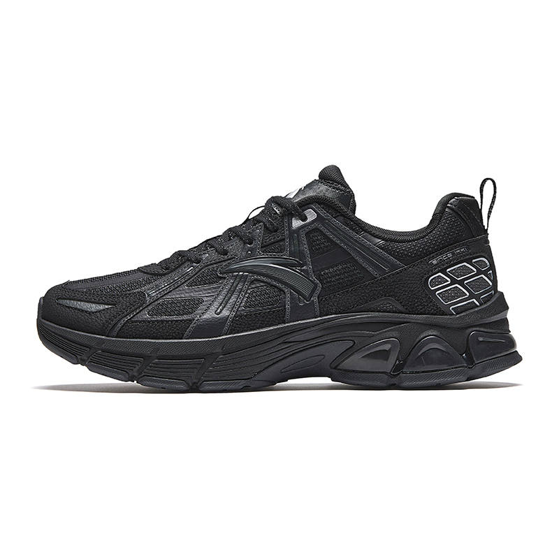 Anta Cushioning Slip Resistant Cushioning Slip Resistant Low top Casual Shoes Men's Black Gray