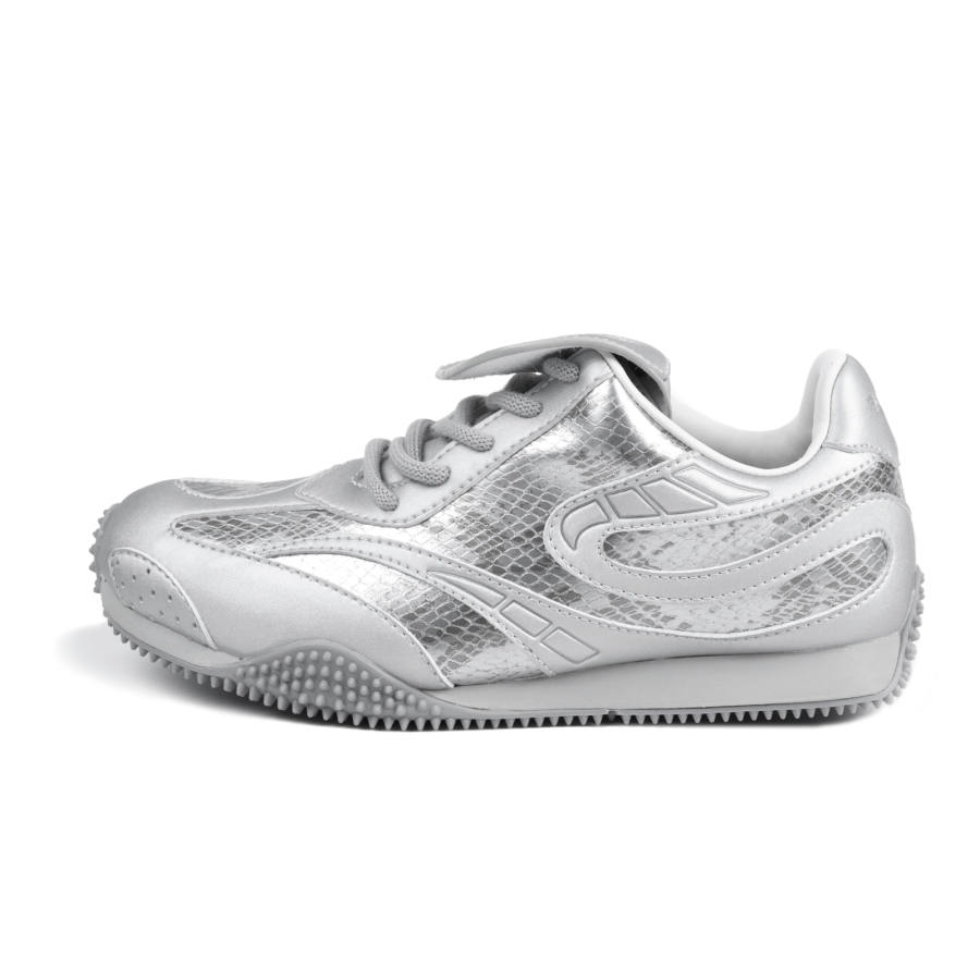 DEAF DEAF Pu Low top Casual Shoes Unisex Gray Silver