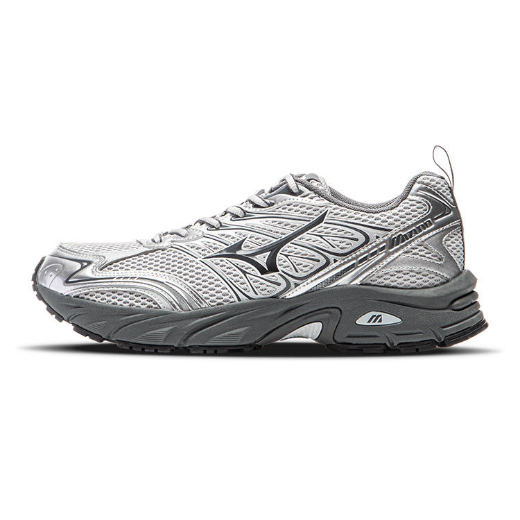 Mizuno LG 2000 Trendy Slip Resistant And Breathable Low top Casual Shoes Unisex Silver Gray